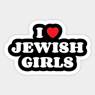 I Heart Jewish Girls Sticker